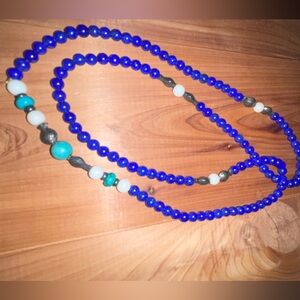 Blue Lapis &‎ Turquoise Bead Necklace